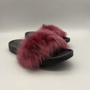 UGG Sandals Womens Size 7 Faux Fur Royale Slide Slip On Comfort Flat Furry Shoes
